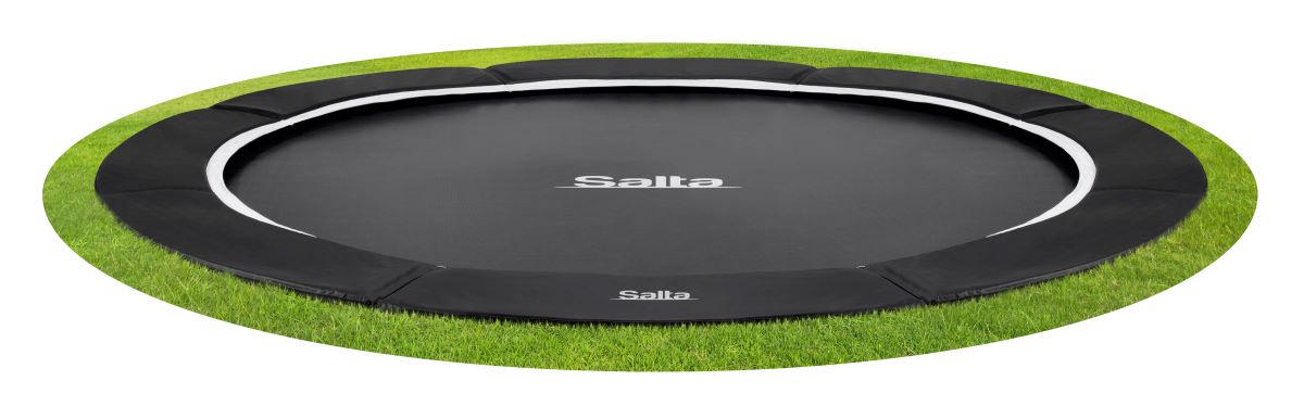 Salta Trampolin Royal Baseground Sports - 396cm - Rund Schwarz - machsport – Bild 