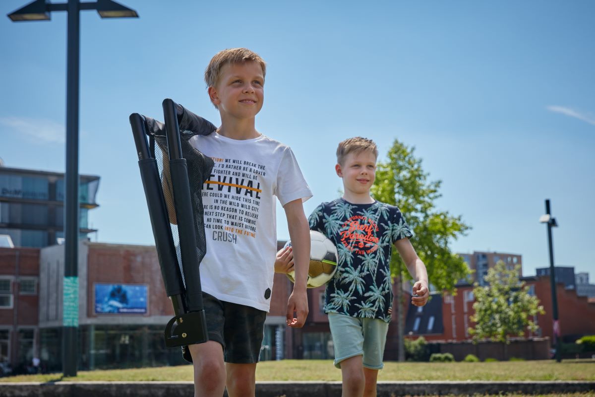 Salta Fußballtor-Set Challenge 100x60 cm - Challenge Schwarz - machsport – Bild 