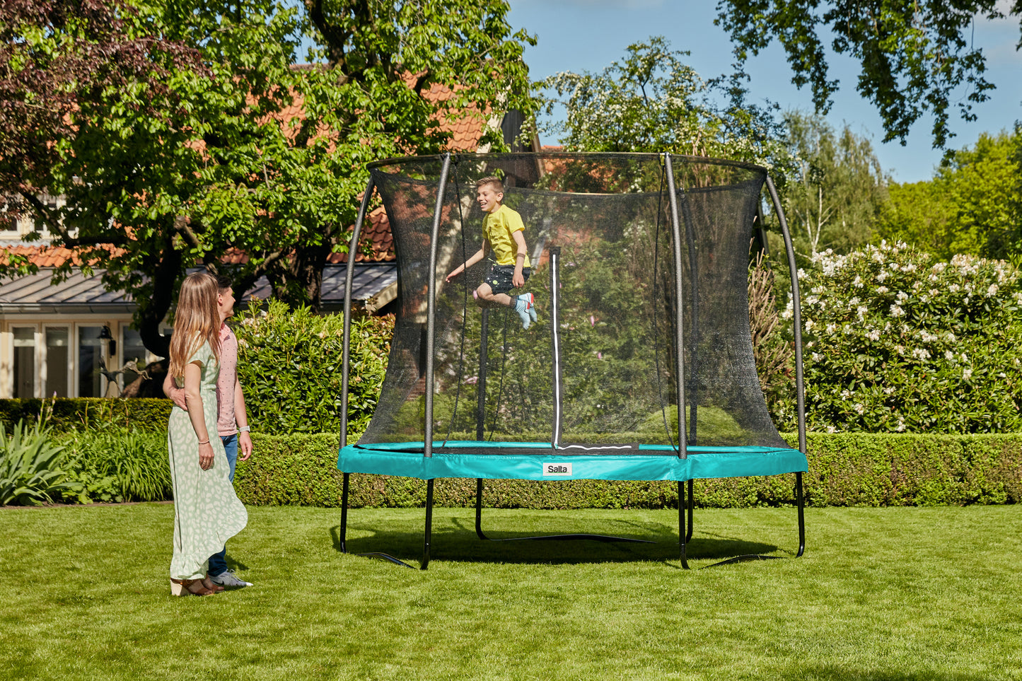 Salta Trampolin Comfort Edition - 183cm - Rund Grün - machsport