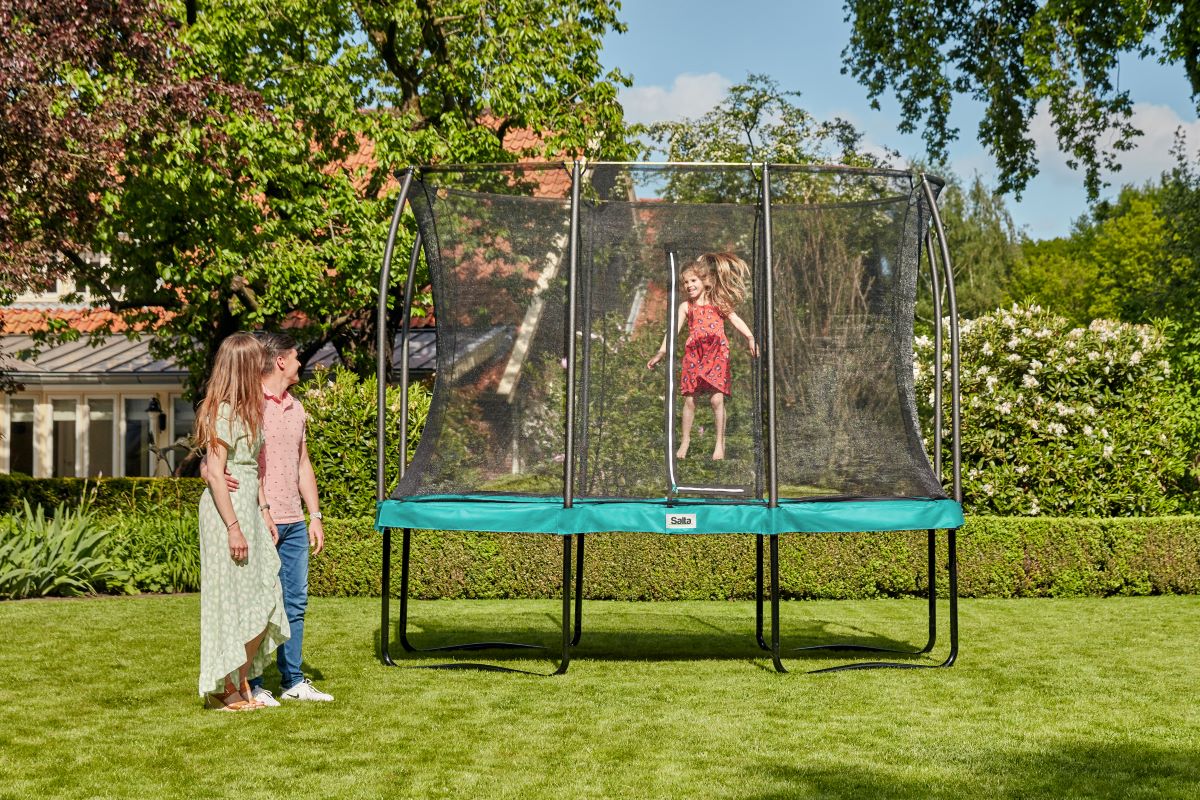 Salta Trampolin Comfort Edition - 214x153cm - Rechteckig Grün - machsport – Bild 