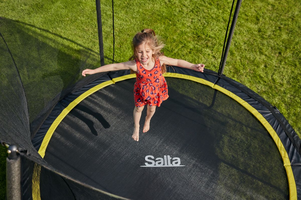 Salta Trampolin Comfort Edition - 366cm - Rund Schwarz - machsport – Bild 