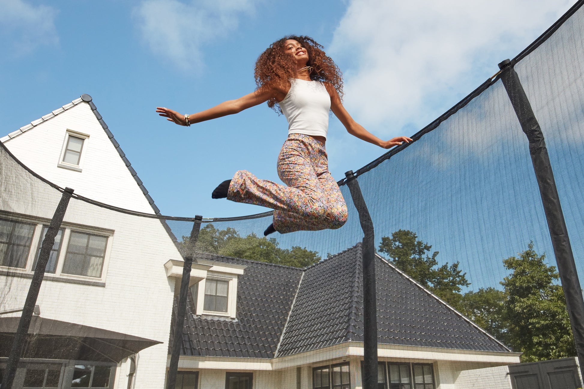 Salta Trampolin First Class - 366x214cm - Rechteckig Grün - machsport – Bild 