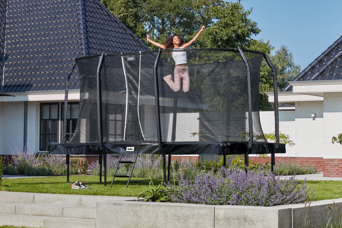 Salta Trampolin First Class - 427x244cm - Rechteckig Schwarz - machsport