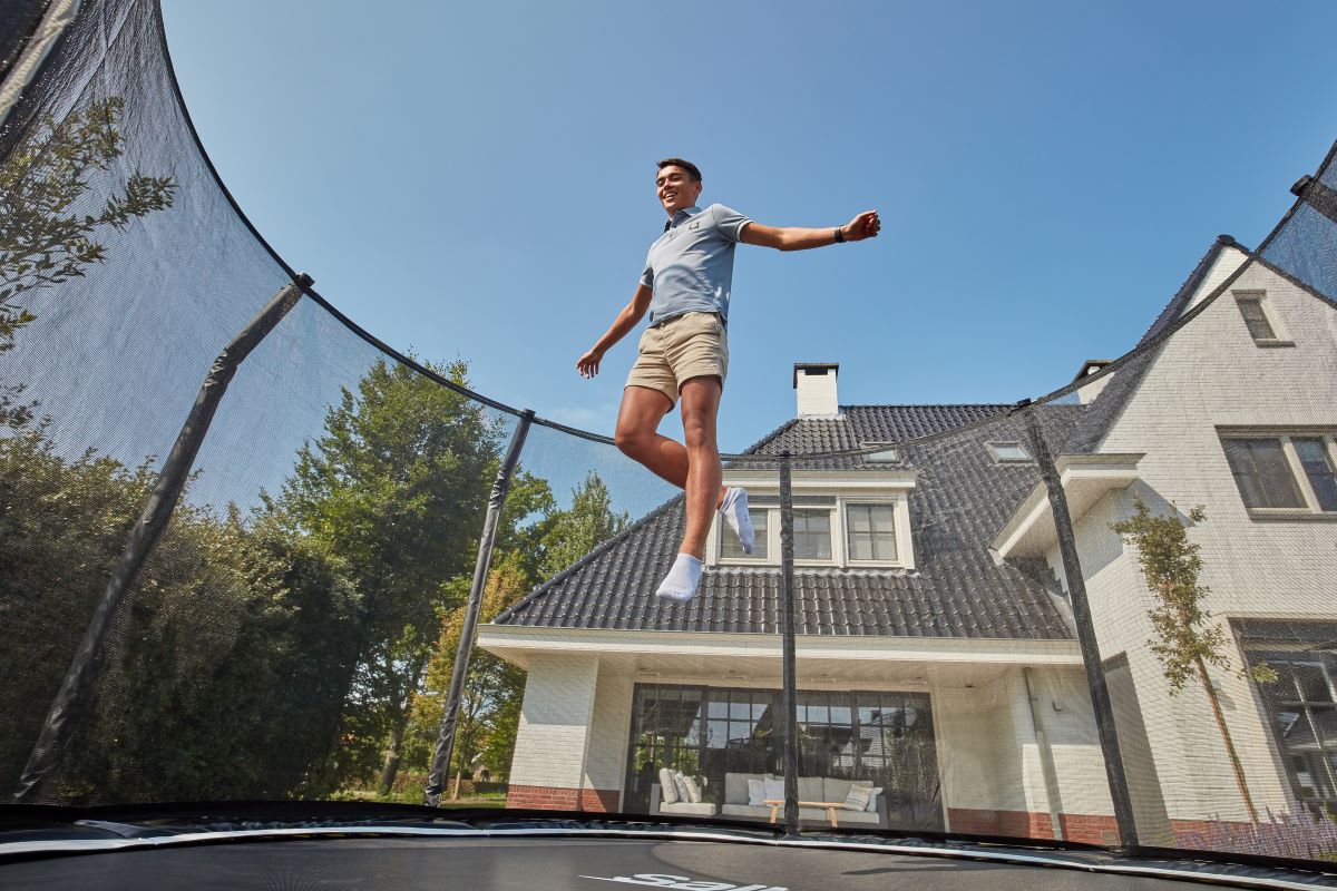 Salta Trampolin First Class - 487cm - Rund Grün - machsport
