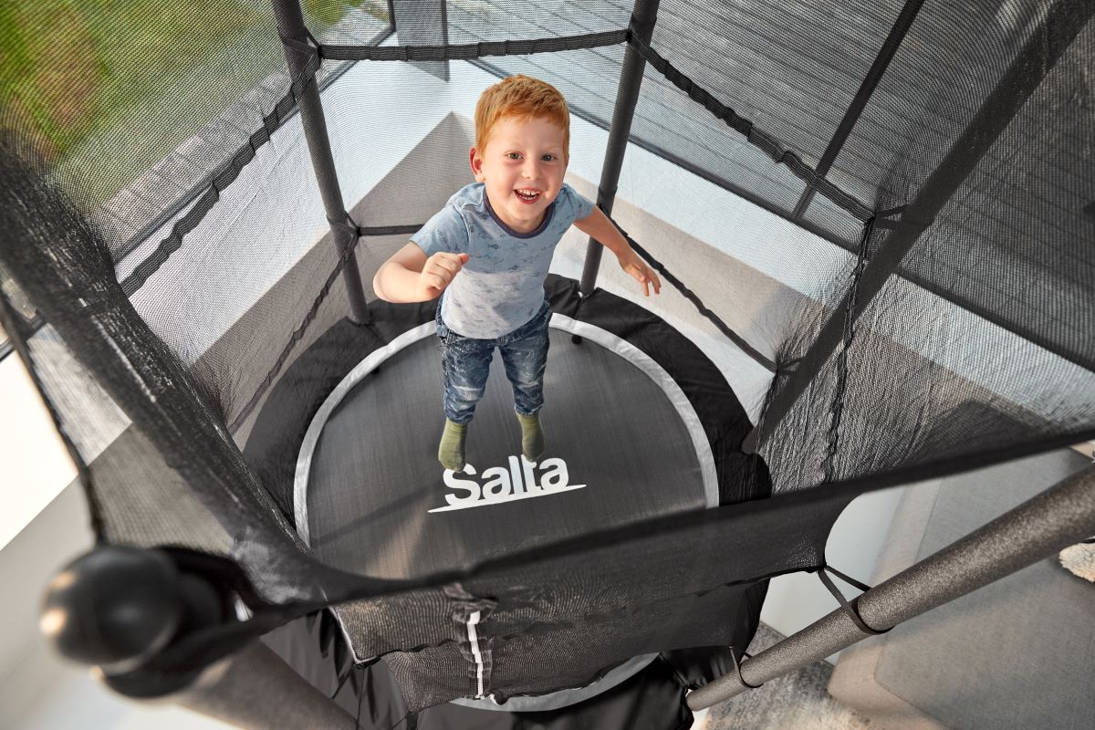 Salta Trampolin Junior - 140cm - Rund Schwarz Bild 4