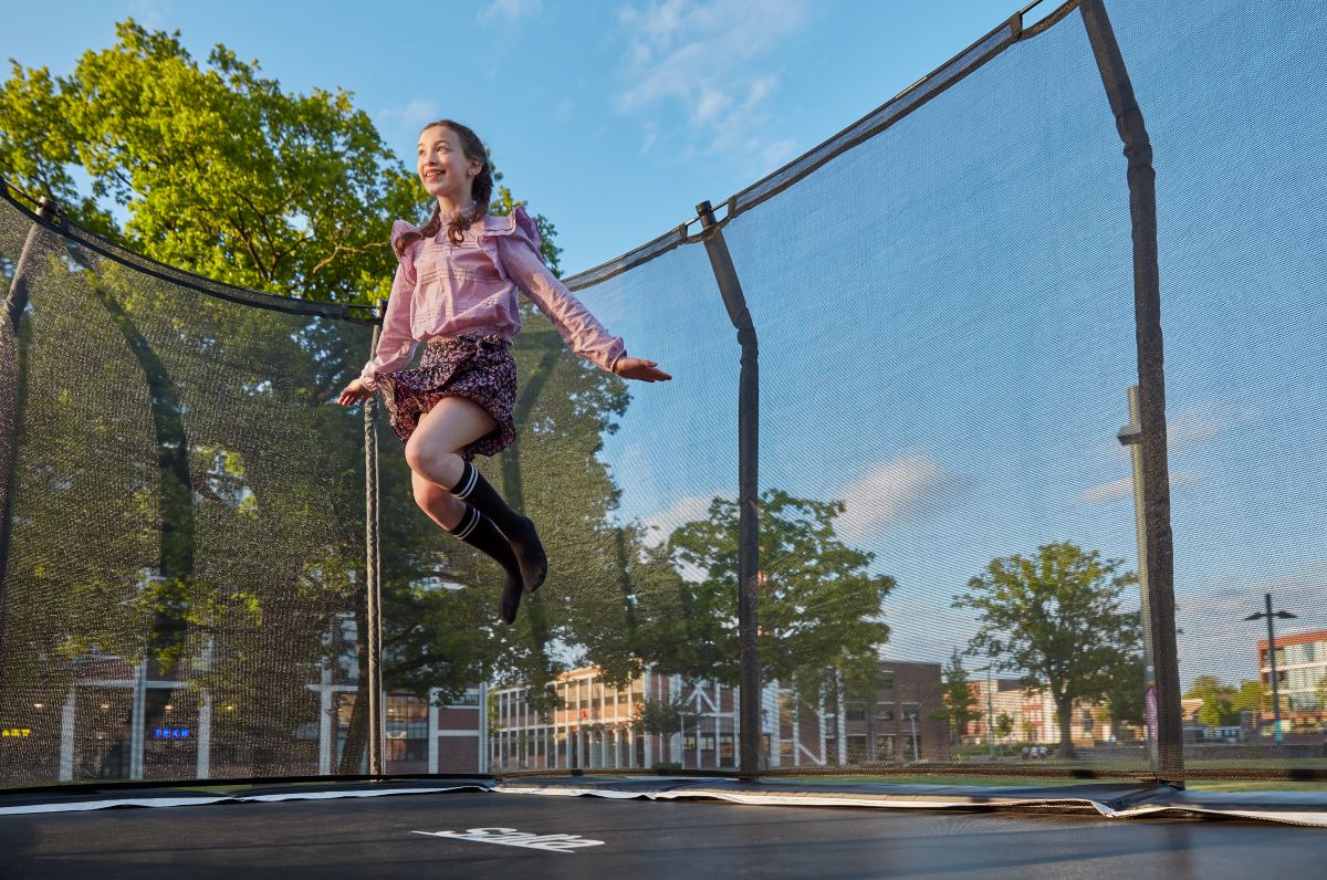 Salta Trampolin Premium Black Edition - 305x214cm - Rechteckig Schwarz - machsport – Bild 