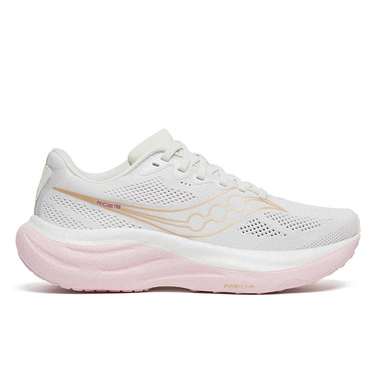 Saucony Damenlaufschuhe Ride 19 – weiß / 37,5