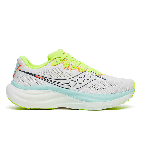 Saucony Damenlaufschuhe Ride 19 – weiss/gelb / 37,5