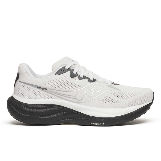 Saucony Herrenlaufschuhe Ride 19 – schwarzweiß / 42