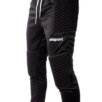 Uhlsport Torwarthose Standard, gepolsterte Torwarthose mit Fußschlaufen und elastischem Bund, schwarz - machsport
