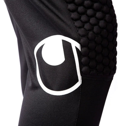 Uhlsport Torwarthose Standard, gepolsterte Torwarthose mit Fußschlaufen und elastischem Bund, schwarz - machsport
