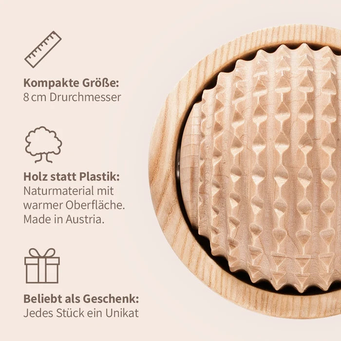 Styleholz Igelball-Roller mit Griff – Bild 