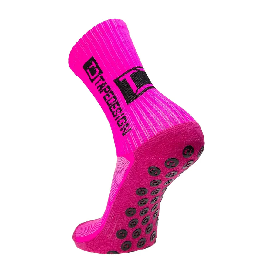 Tapedesign Socken schwarz neonpink - machsport