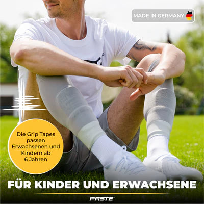 Tapedesign Schienbeinschoner x Paste Grip Tapes, grau - machsport – Bild 