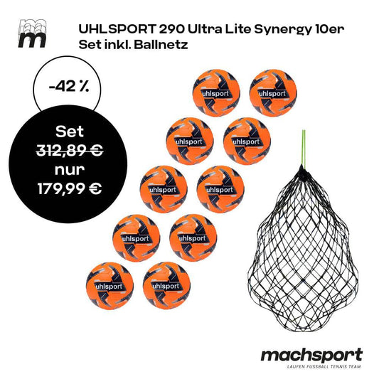 Uhlsport 290 Ultra Lite Addglue 10er-Set inkl. Ballnetz