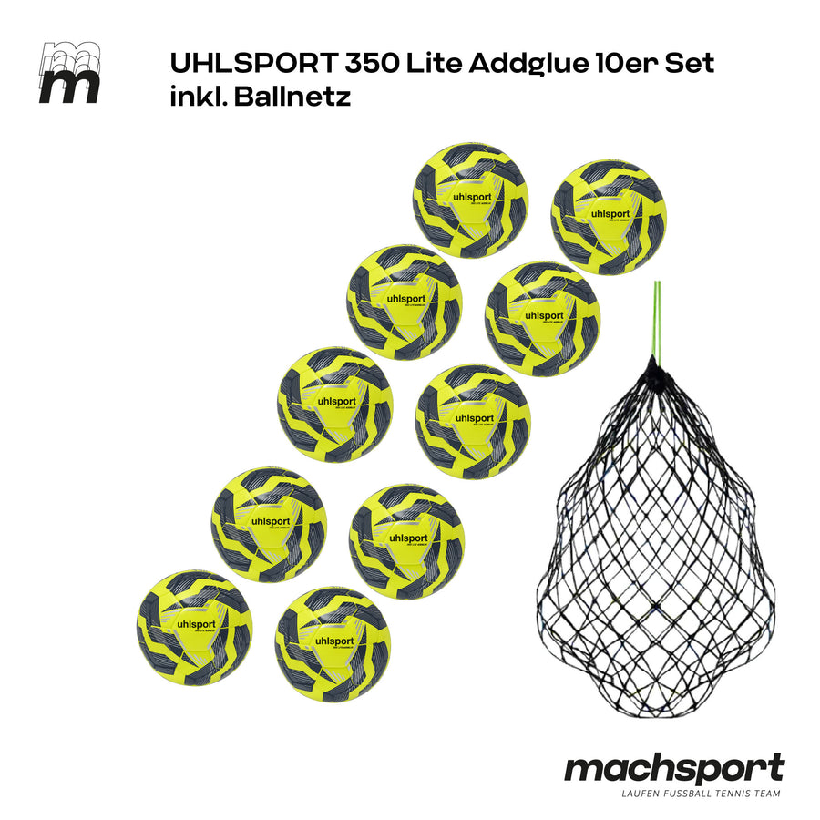 Uhlsport 350 Lite Addglue 10er-Set inkl. Ballnetz - machsport