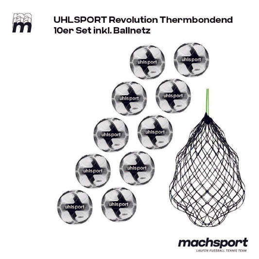 Uhlsport Revolution Thermbonded 10er-Set inkl. Ballnetz, Größe 5 – 5