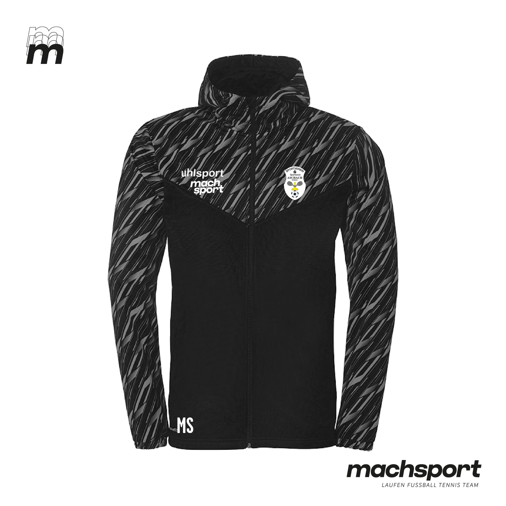 SV Aschach a. d. D. Trainingsjacke mit Kapuze - machsport – Bild 
