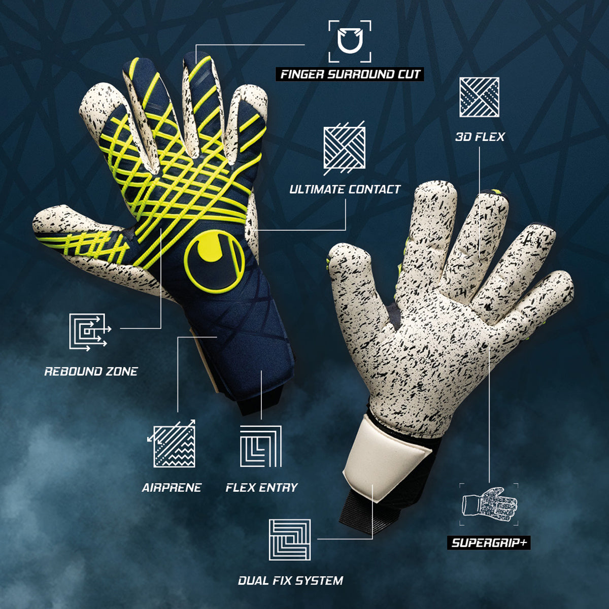Uhlsport Torwarthandschuhe Prediction Supergrip + Finger Surround - machsport – Bild 