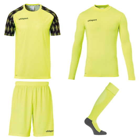 Uhlsport Torwartset Reaction (5er Set) Goalkeeper Set – gelb / XL