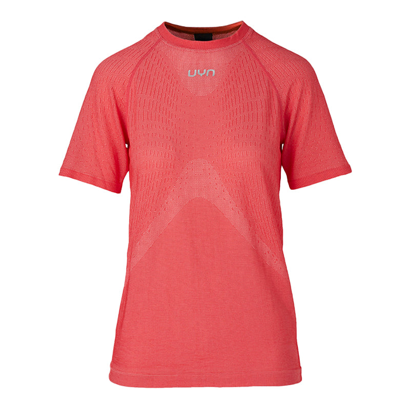 UYN Damenlaufshirt kurzärmelig Kymra, ultraleichtes Laufshirt für dynamische Einheiten und längere Läufe, pink - machsport