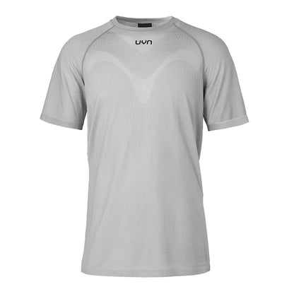 UYN Herrenlaufshirt kurzärmelig Kymra, ultraleichtes Laufshirt für dynamische Einheiten und längere Läufe, grau - machsport