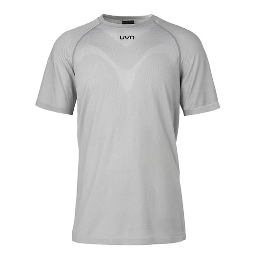 UYN Herrenlaufshirt kurzärmelig Kymra, ultraleichtes Laufshirt für dynamische Einheiten und längere Läufe, grau – grau / S