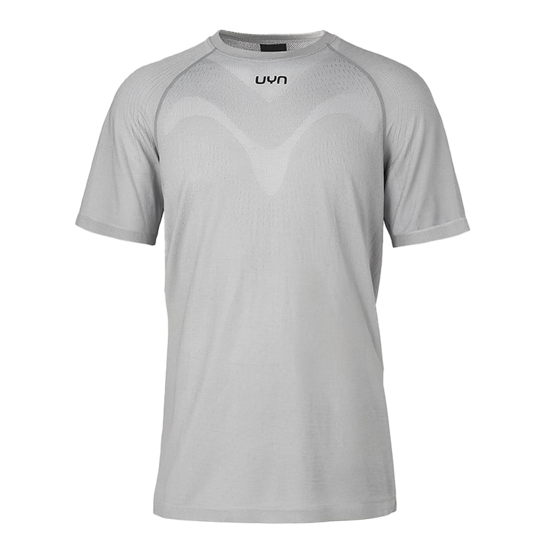 UYN Herrenlaufshirt kurzärmelig Kymra, ultraleichtes Laufshirt für dynamische Einheiten und längere Läufe, grau - machsport