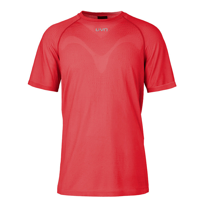UYN Herrenlaufshirt kurzärmelig Kymra, ultraleichtes Laufshirt für dynamische Einheiten und längere Läufe, rot - machsport