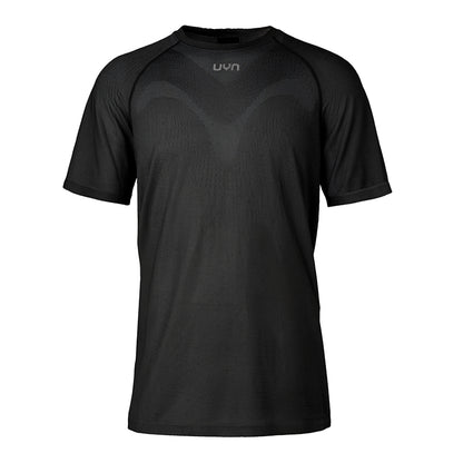 UYN Herrenlaufshirt kurzärmelig Kymra, ultraleichtes Laufshirt für dynamische Einheiten und längere Läufe, schwarz - machsport