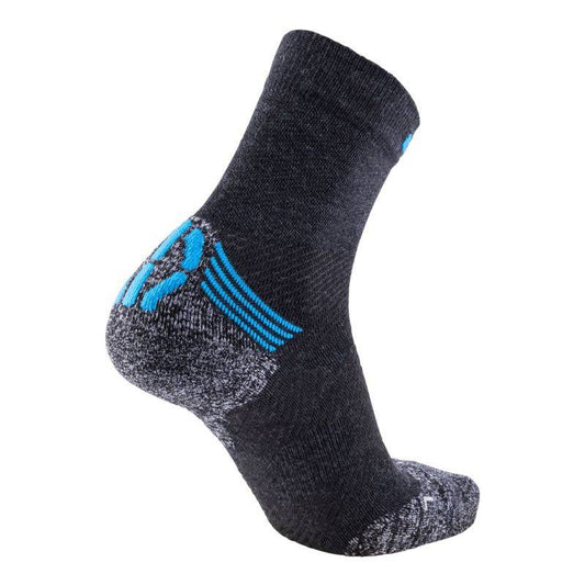 UYN Laufsocken grau Man Winter Pro Run Socks – Rückansicht – grau / 45-47
