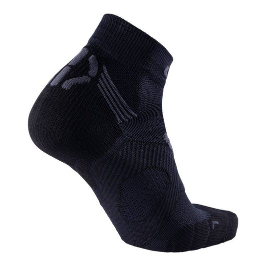 UYN Laufsocken schwarz Man Run Super Fast Socks – Rückansicht – schwarz / 45-47