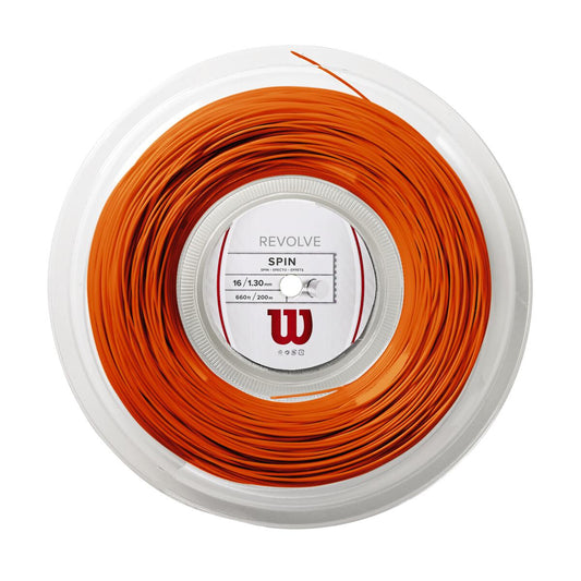 Wilson Tennissaiten Revolve 16 Reel, 1,30 mm, 200 Meter – orange / ONE SIZE