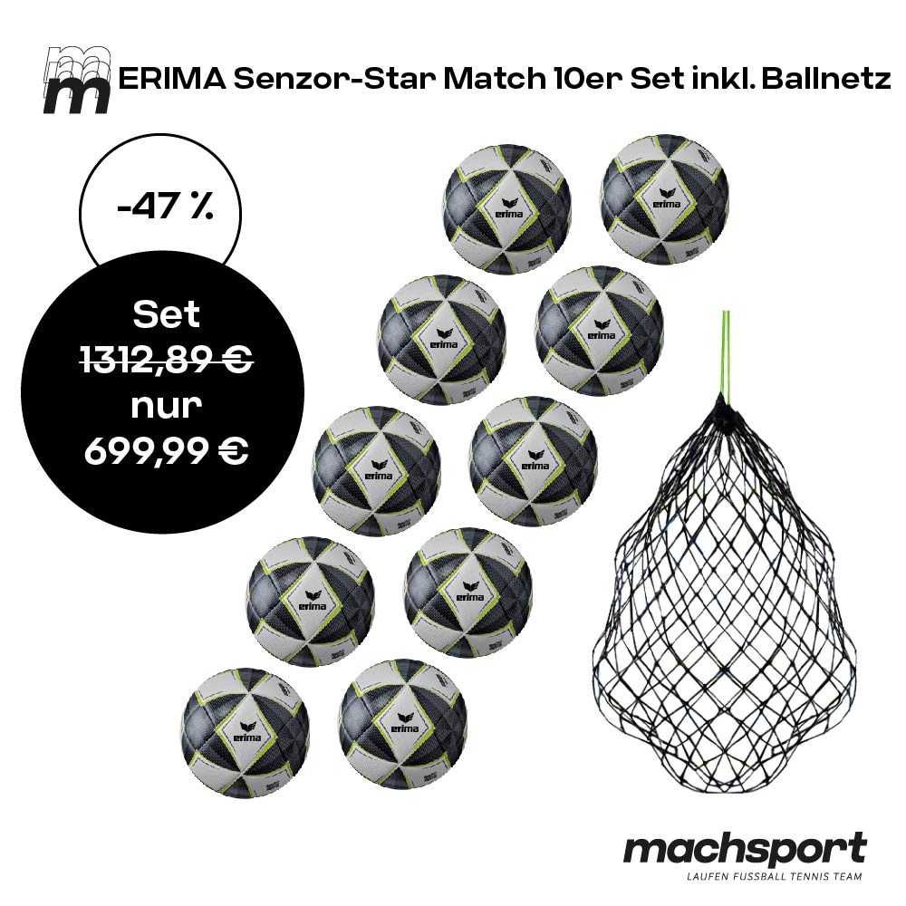 Erima Senzor-Star Match 10er-Set inkl. Ballnetz