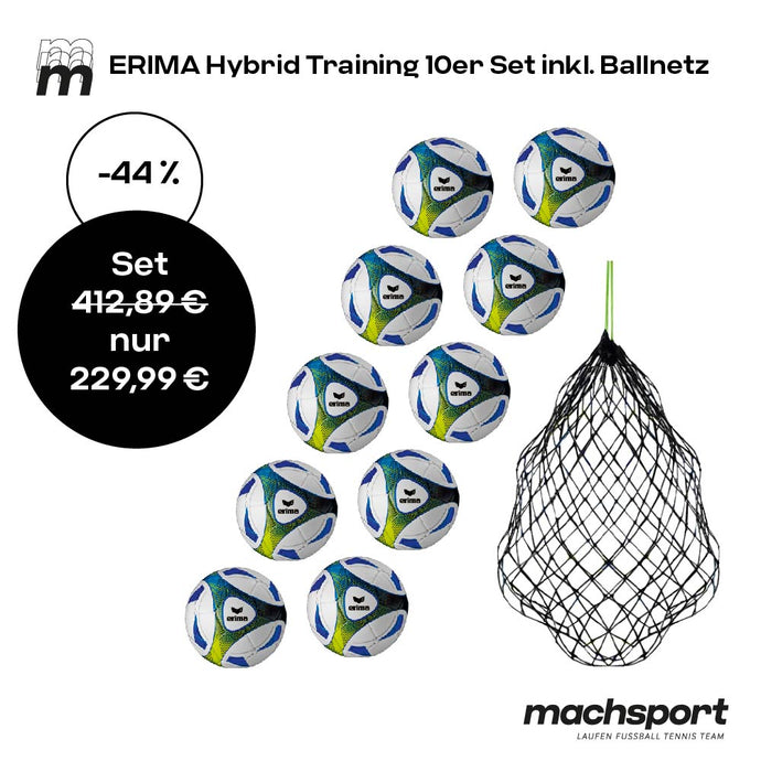 Erima Hybrid Training 10er-Set inkl. Ballnetz