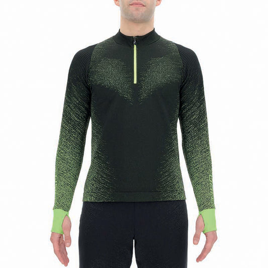 UYN Man Running Exceleration Shirt Long Sl.Zip Up – schwarz / S