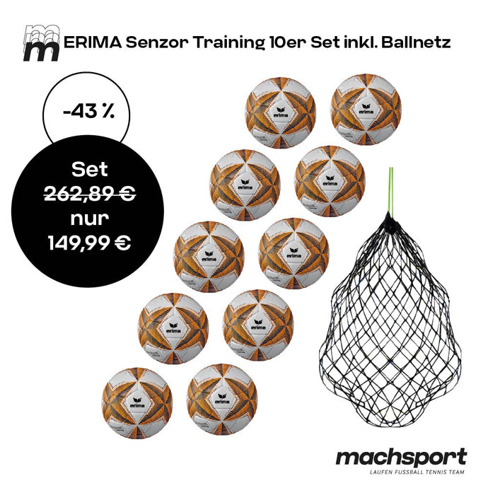 Erima Senzor Training 10er-Set inkl. Ballnetz