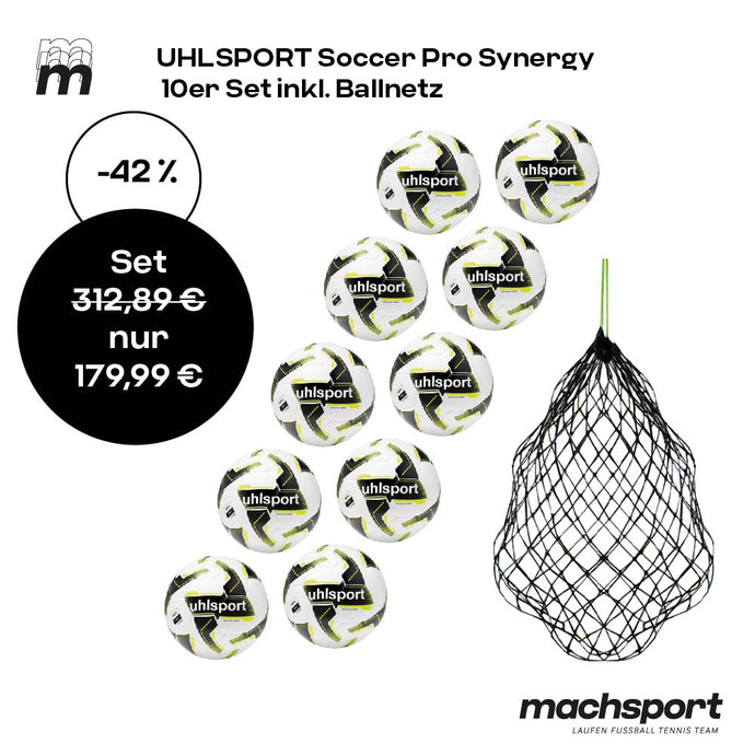 Uhlsport Soccer Pro Synergy 10er-Set inkl. Ballnetz